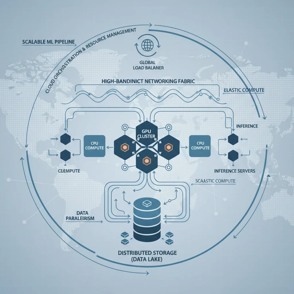 Cloud infrastructure network for scalable machine learning workloads