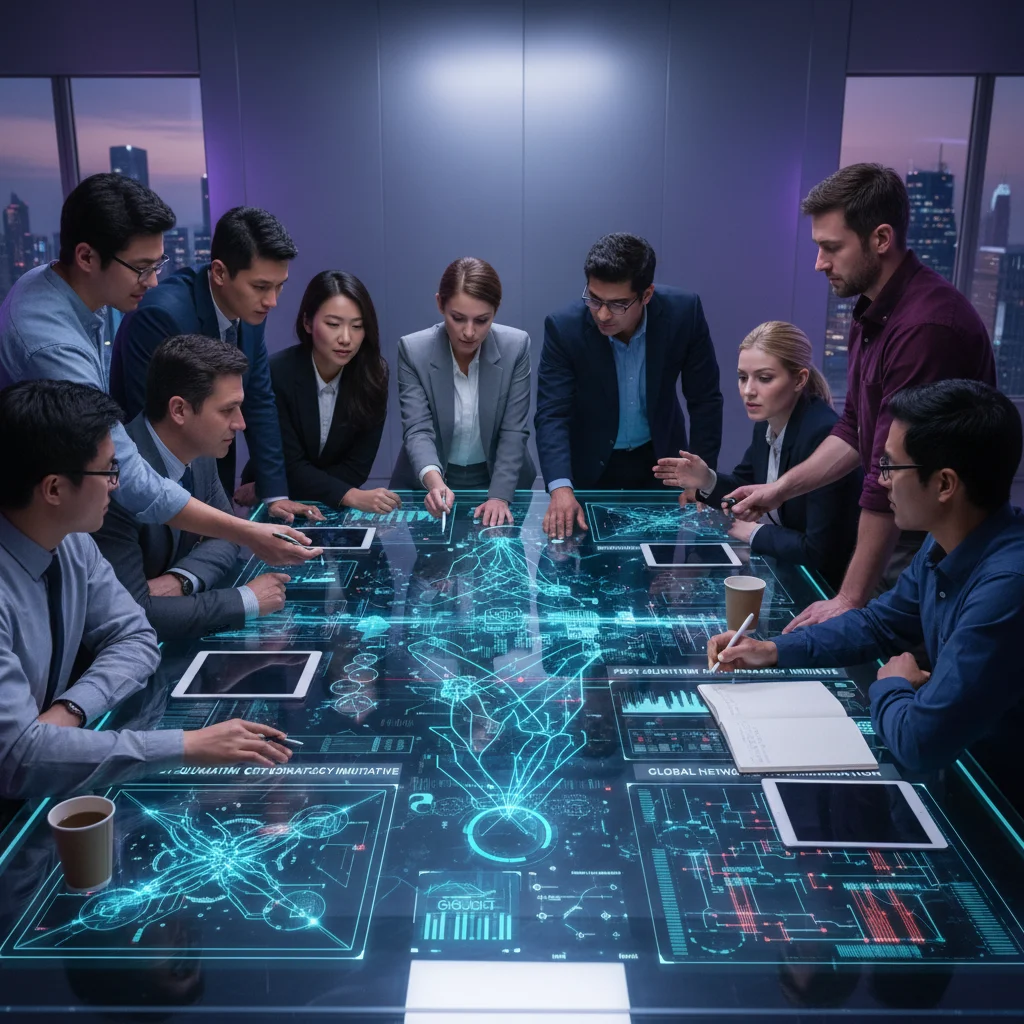 Cybersecurity team collaborating on post-quantum security strategies