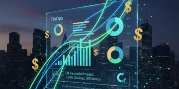 FinOps Cloud Cost Optimization: US Businesses Saving 20% by 2026 FinOps dashboard showing 20% cloud cost savings for US businesses by 2026