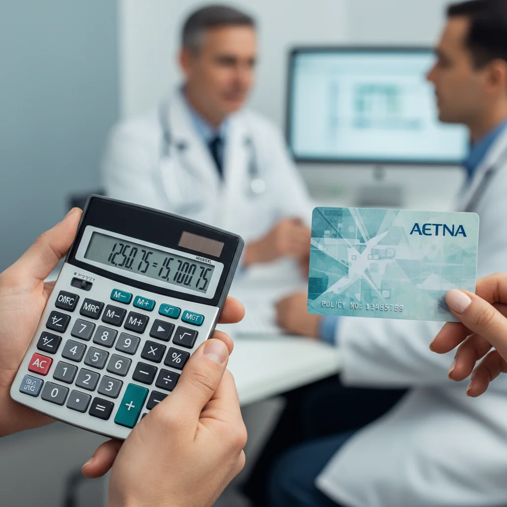 Financial impact of healthcare policies with insurance card and calculator