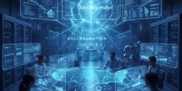 Futuristic machine learning platforms comparison dashboard for data scientists