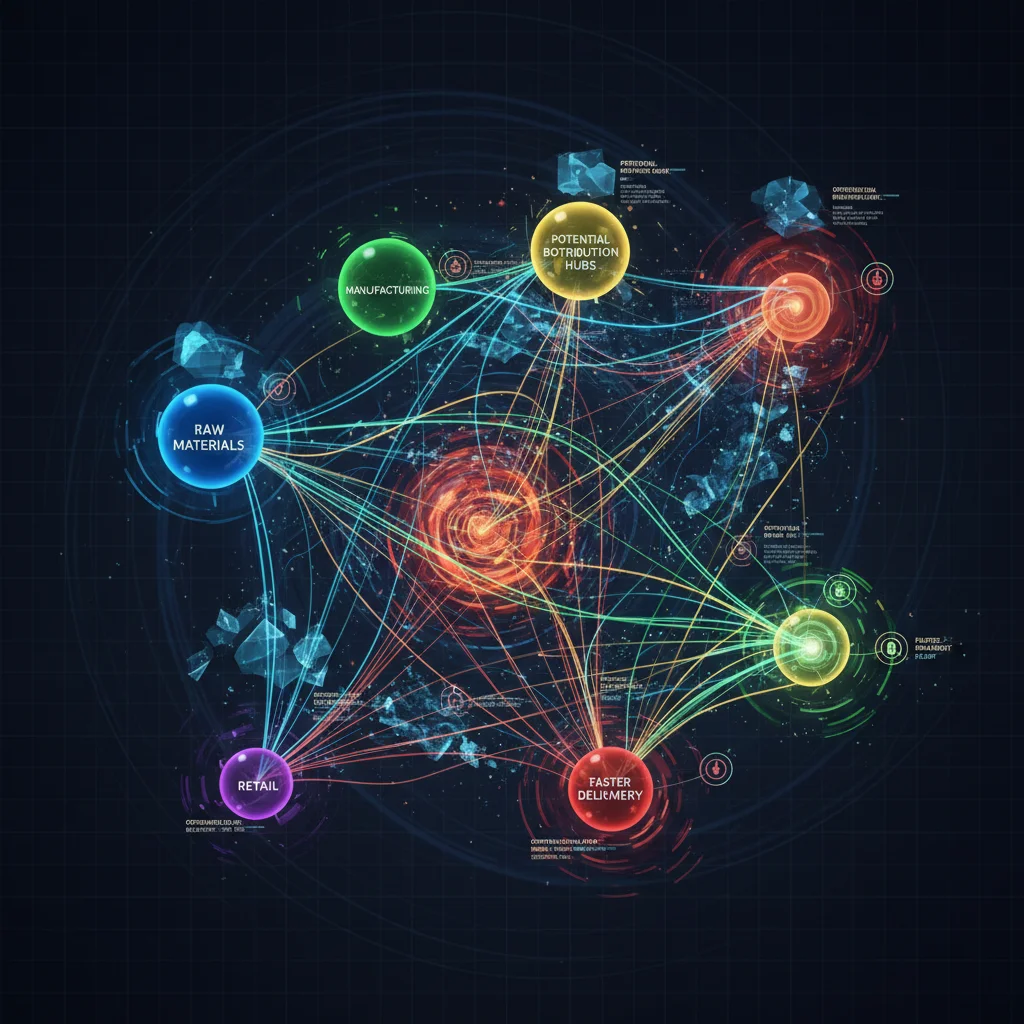 Visual representation of an optimized supply chain through predictive models
