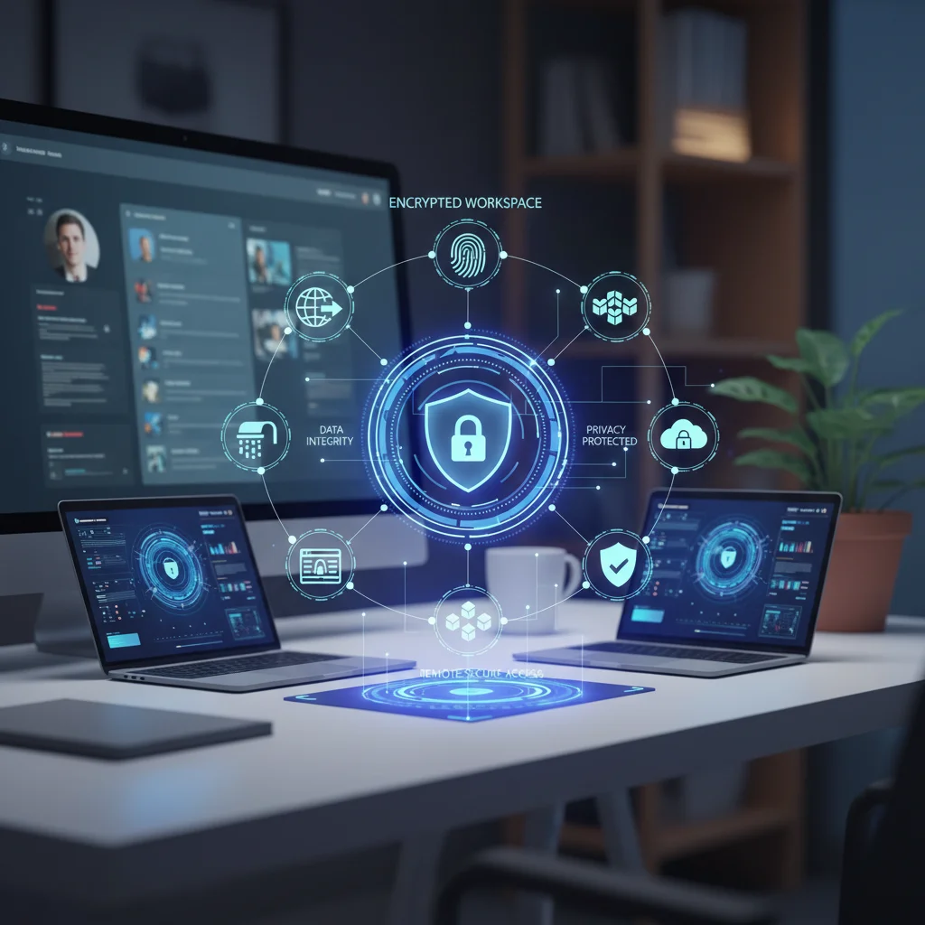 Secure digital workspace with cybersecurity elements