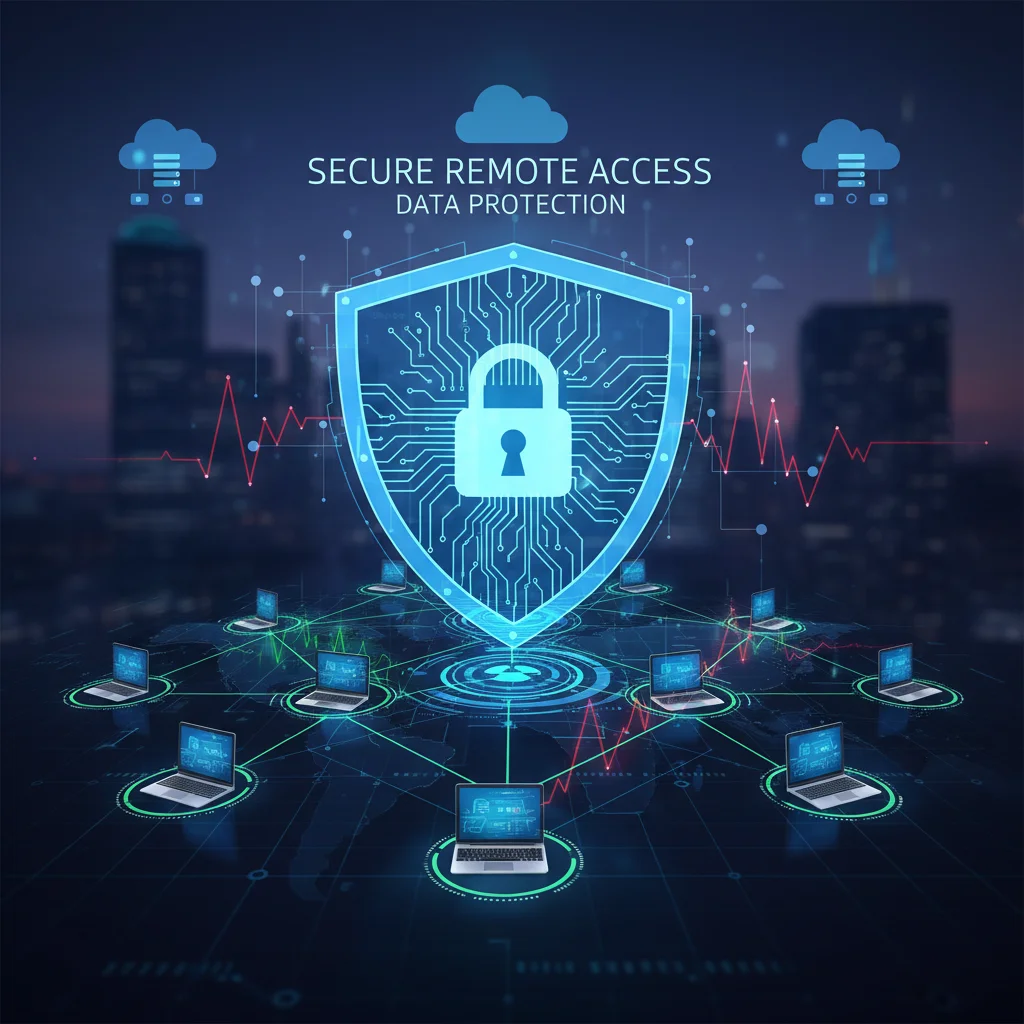 Cybersecurity shield protecting a network of remote devices and data