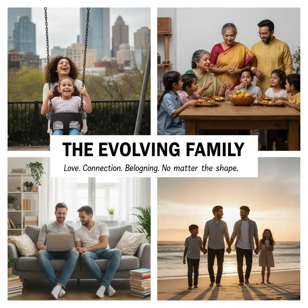 Visual representation of diverse family structures in America