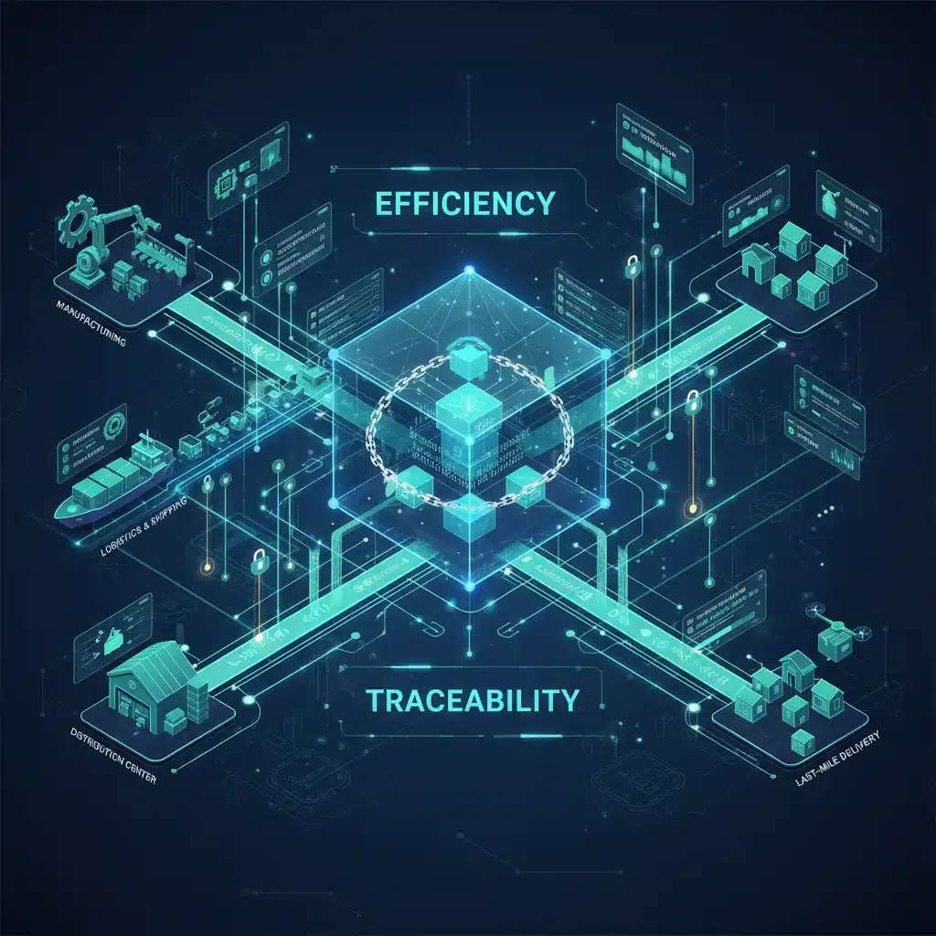 Blockchain optimizing supply chain transparency and efficiency