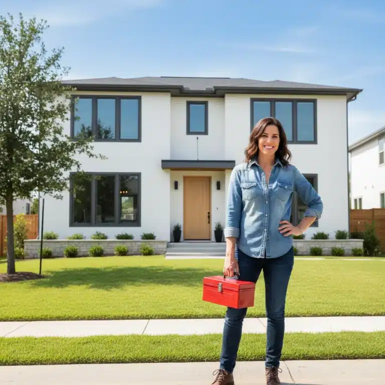 Homeowner with toolbox ready for DIY home maintenance tasks