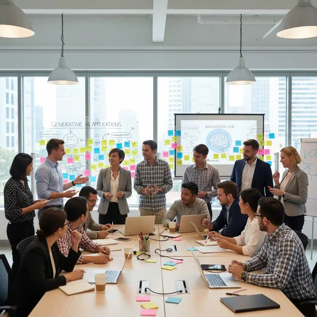 Cross-functional team brainstorming generative AI applications